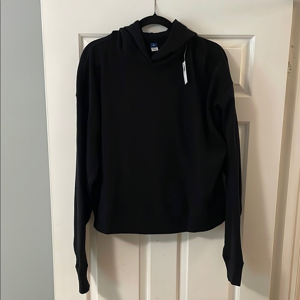 Old Navy Black Crop Hoodie Relaxed Fit